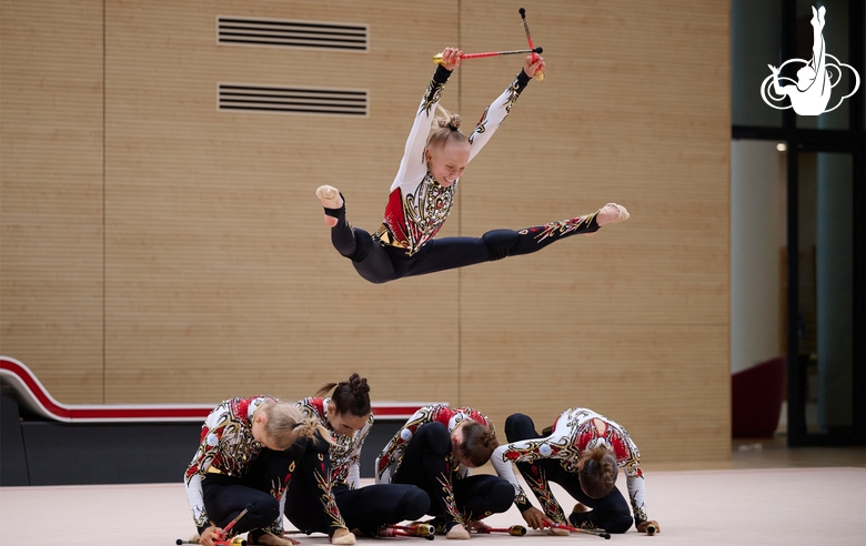 Групповички Академии во время контрольной тренировки перед турниром Evgeniya Cup