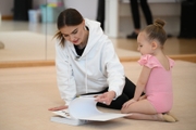 February 5, 2026. Olympic champion Alina Kabaeva during a class of gymnasts from the free early development groups