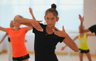 The gymnasts of the Russian national team and the Academy attended a master class led by Olga Pronina, the lead choreographer at Alla Dukhova TODES dance studios