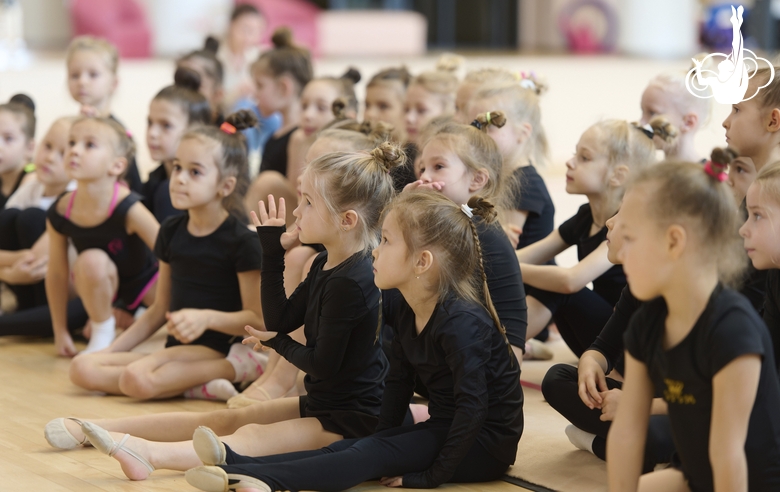 Young gymnasts during a session with psychologist Irina Kozyr