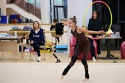 Olympic champion Alina Kabaeva and the Academy coaches during a training session
