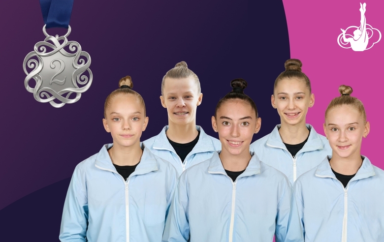 The group gymnasts won silver in the hoops and clubs exercise at the World Cup in Baku