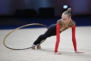 Agniia Kraeva during the hoop exercise