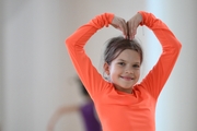 A gymnast during a class at the training camp in the Academy