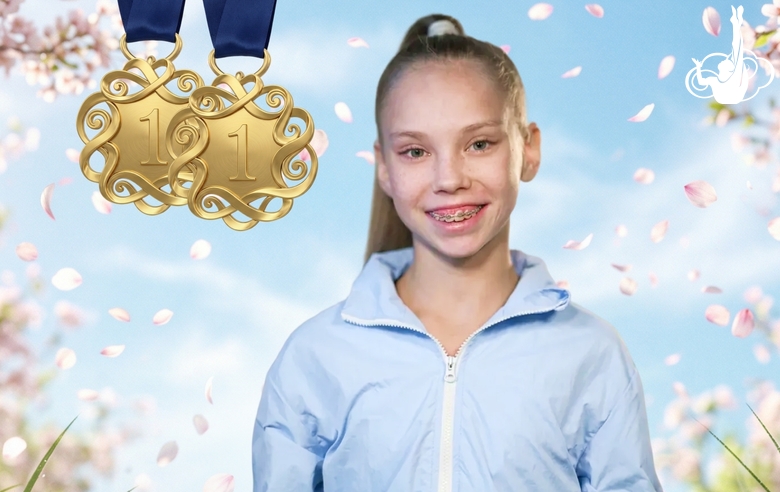 Eva Kononova won the hoop and ball finals at the first stage of the Cup of the Strongest