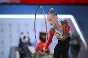 Agniia Kraeva during the hoop exercise