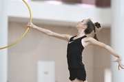 Viktoria Bespalova during an exercise with a hoop during preparation training for the BRICS Games