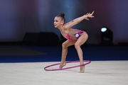 Diana Sobyanina during the hoop exercise