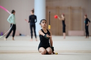 Gymnast Avani Nitesh Kadam during training
