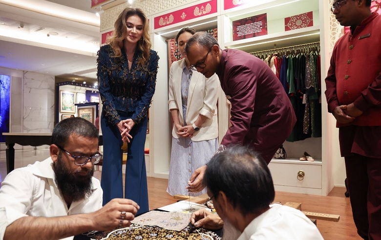 October 29, 2026. Olympic champion Alina Kabaeva during a tour of the Nita Mukesh Ambani Cultural Centre