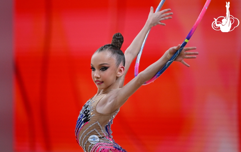 Veronika Malinina during the hoop exercise