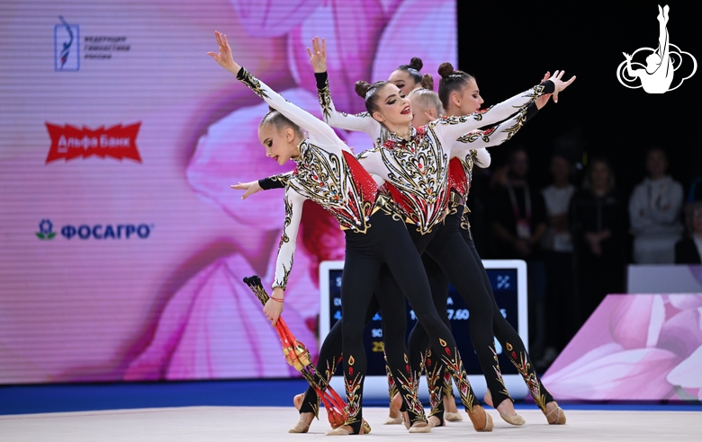 Academy group team gymnasts during their clubs routine
