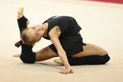 Ksenia Savinova during warm-ups