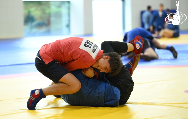 Participants of the training camp during training at the Martial Arts Academy