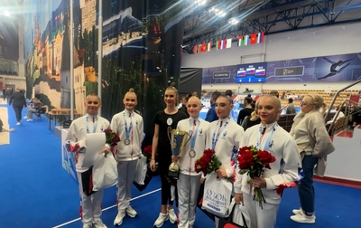 Alina Kabaeva says kind words to the winners and prize-winners of the third stage of the Cup of the Strongest