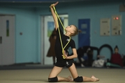 Kristina Voitenko during an exercise with a jump rope during floor testing