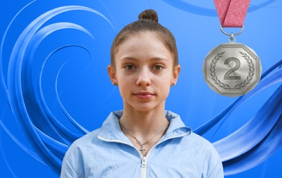 Arina Kovshova won silver medal in the all-around at the Alina Kabaeva Grand Prix Champions Cup