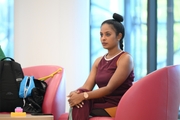 Coach and judge Pooja Surve during training at the Academy