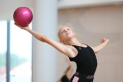 Sofia Smirnova during an exercise with a ball