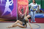 Anna Vakulenko  during an exercise with a hoop