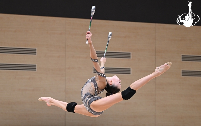 Ульяна Янус во время контрольной тренировки перед клубным чемпионатом мира AEON CUP