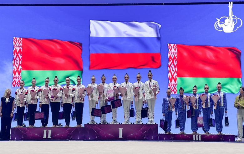 Results of the all-around in group exercises among juniors at the Crystal Rose international tournament