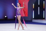 Ksenia Saliy during the ribbon exercise
