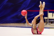 Ksenia Savinova  during an exercise with a ball