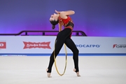 Milena Schenyatskaya during her hoop routine