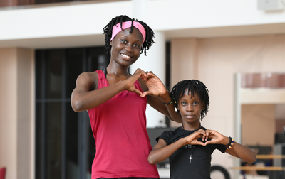 Gymnasts from Congo came to the Academy for a training camp