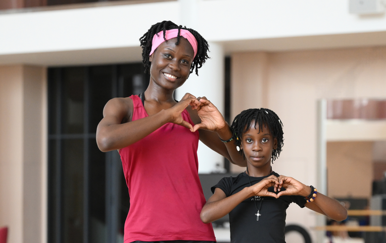 Gymnasts from Congo came to the Academy for a training camp