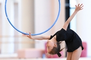 Sabina Samatova with a hoop during training