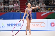 Mariia Borisova during the hoop exercise