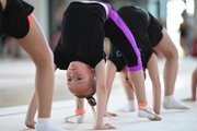 Gymnasts from Belgorod during training