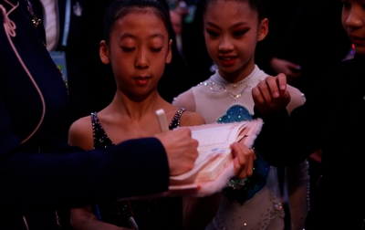 An autograph, a souvenir photo, and a long-awaited meeting with theOlympic champion