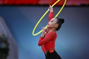 Li Qiannuo during the hoop exercise