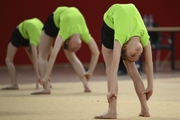 Gymnasts from Belgorod during training