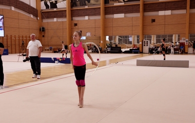 In Novogorsk, Alina Kabaeva watched gymnast Sofia Dubrovina from the Yaroslavl Region