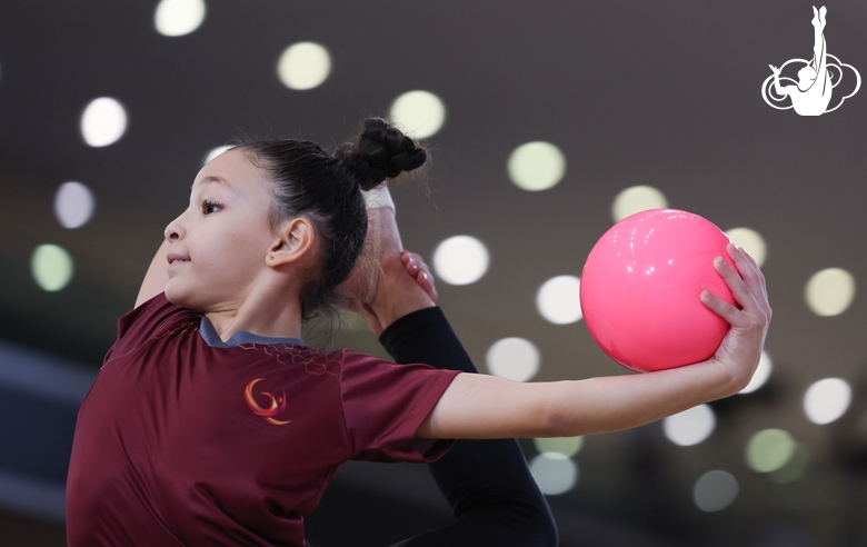 Fairousa Wessam during the ball exercise at the podium training