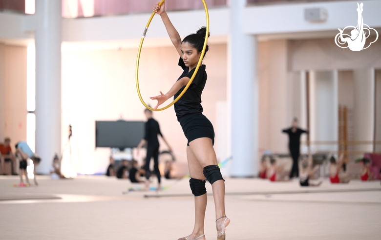 Gymnast Aryaa Nitesh Kadam during training at the Academy
