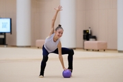 Ksenia Savinova during a training session at the Academy