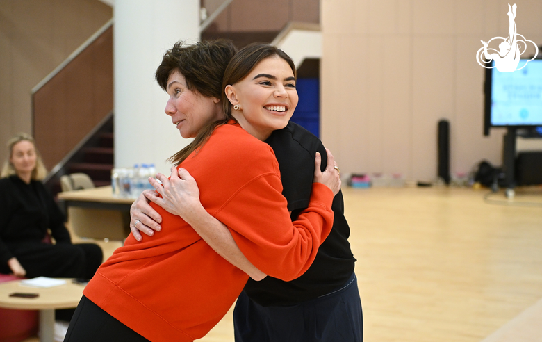 February 4, 2026. Olympic champion Alina Kabaeva and choreographer Irina Zenovka during training at the Academy
