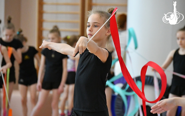 Gymnast during training at the Academy