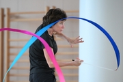 Choreographer Irina Zenovka during the training session in the Academy