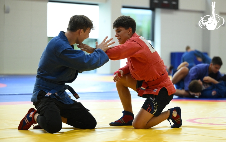 Participants of the training camp during training at the Martial Arts Academy