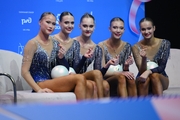 The St. Petersburg team after the performance with balls