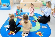 Preschooler’s lesson in the Academy classroom