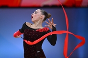 Vladislava Sharonova during the ribbon exercise