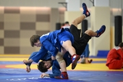 Participants of the training camp during training at the Martial Arts Academy