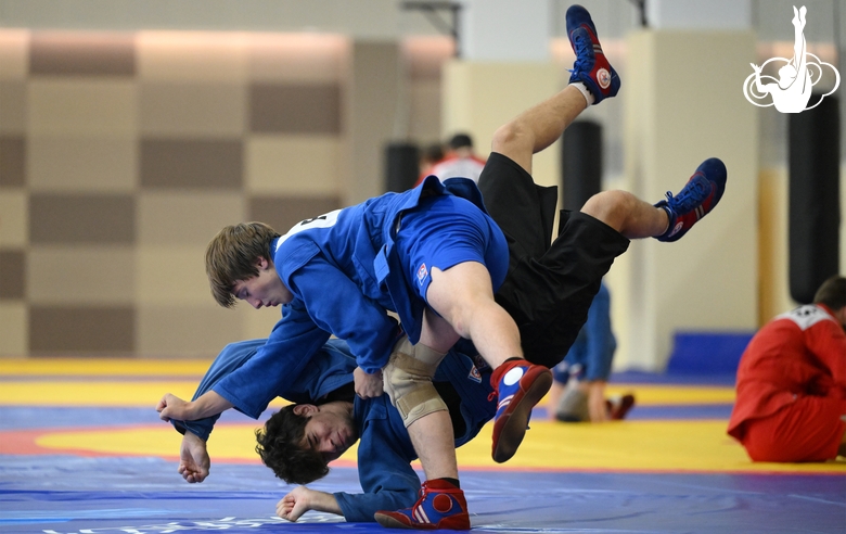 Participants of the training camp during training at the Martial Arts Academy